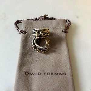 David Yurman Shrimp Buckle earrings (gold and silver)